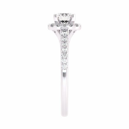 1 CT. Classic Halo Lab Created Daimaond Enagegement Ring