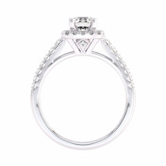 1 CT. Classic Halo Lab Created Daimaond Enagegement Ring