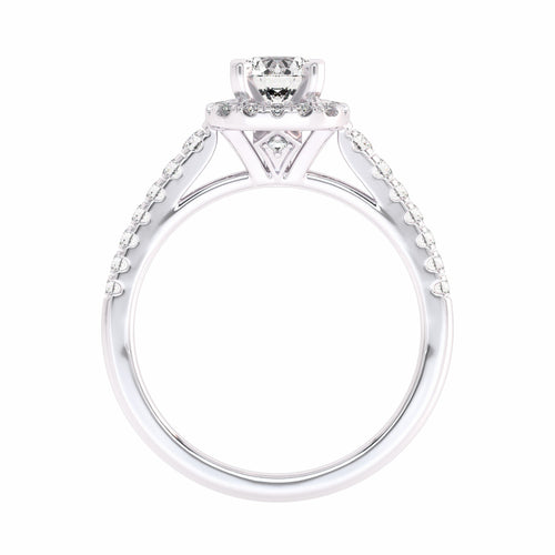 1 CT. Classic Halo Lab Created Daimaond Enagegement Ring