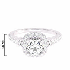 1 CT. Classic Halo Lab Created Daimaond Enagegement Ring