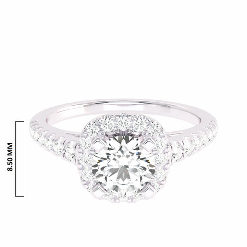 1 CT. Classic Halo Lab Created Daimaond Enagegement Ring
