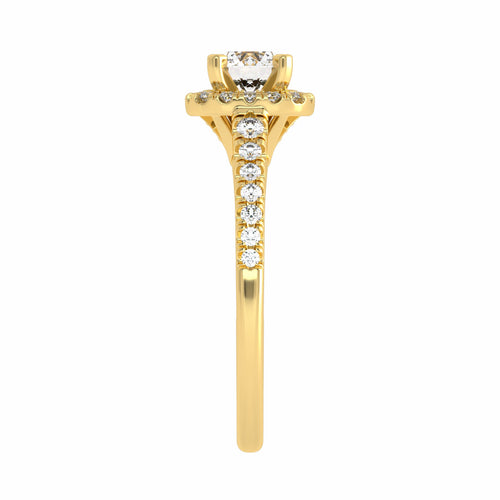 1 CT. Classic Halo Lab Created Daimaond Enagegement Ring