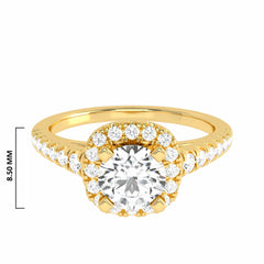 1 CT. Classic Halo Lab Created Daimaond Enagegement Ring