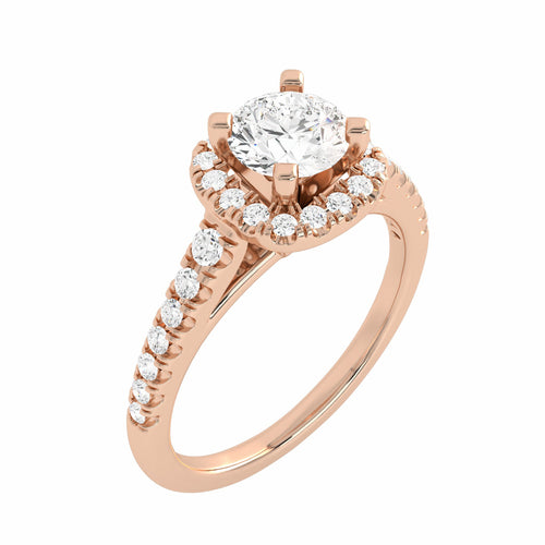 1 CT. Classic Halo Lab Created Daimaond Enagegement Ring