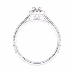 3/4 CT. Classic Halo Lab Created Diamond Enagegement Ring