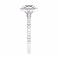 3/4 CT. Classic Halo Lab Created Diamond Enagegement Ring