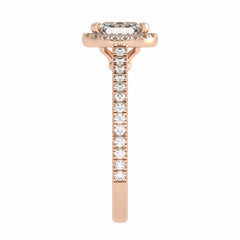 3/4 CT. Classic Halo Lab Created Diamond Enagegement Ring