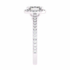3/4 CT. Classic Halo Lab Created Diamond Enagegement Ring