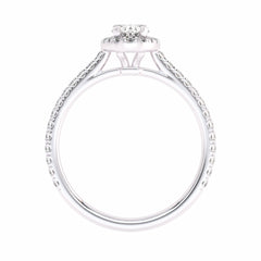 3/4 CT. Classic Halo Lab Created Diamond Enagegement Ring