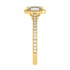 3/4 CT. Classic Halo Lab Created Diamond Enagegement Ring