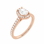 3/4 CT. Classic Halo Lab Created Diamond Enagegement Ring