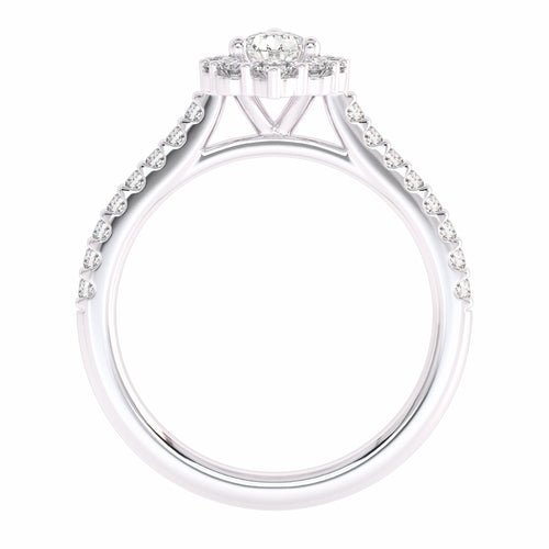 7/8 CT. Classic  Natural Diamond Engagement Ring.