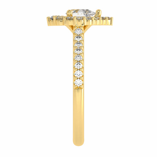 7/8 CT. Classic  Natural Diamond Engagement Ring.