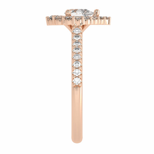 7/8 CT. Classic  Natural Diamond Engagement Ring.