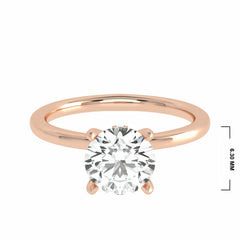 1 CT. Serenity Sparkle Round Solitaire Hidden Halo Engagement Ring