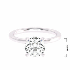 1 CT. Serenity Sparkle Round Solitaire Hidden Halo Engagement Ring