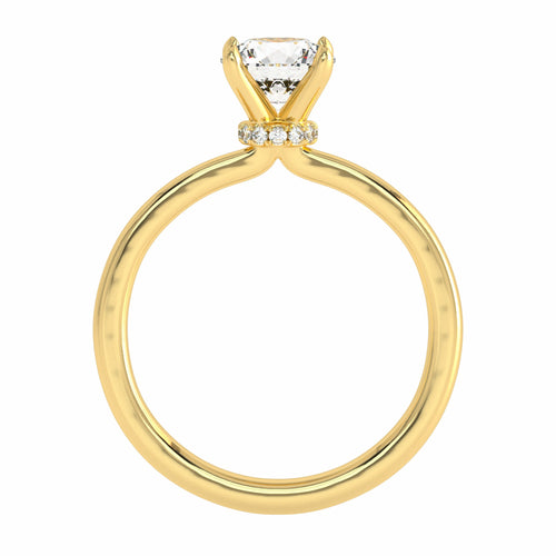 1 CT. Serenity Sparkle Round Solitaire Hidden Halo Engagement Ring