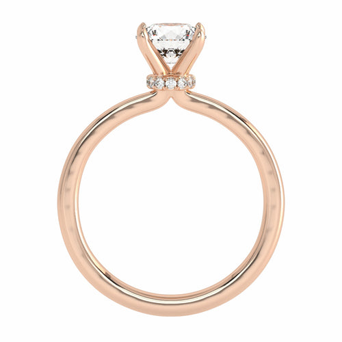 1 CT. Serenity Sparkle Round Solitaire Hidden Halo Engagement Ring