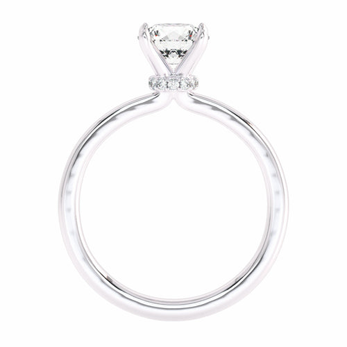 1 CT. Serenity Sparkle Round Solitaire Hidden Halo Engagement Ring