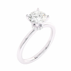 1 CT. Serenity Sparkle Round Solitaire Hidden Halo Engagement Ring