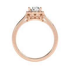 1 CT. Celestial Sparkle Pear Cut Lab created Diamond Halo Engagement Ring