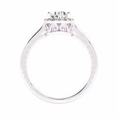 1 CT. Celestial Sparkle Pear Cut Lab created Diamond Halo Engagement Ring