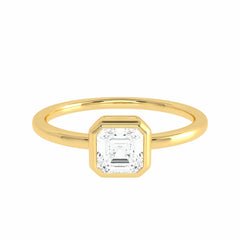 1/2 CT. Luminous Legacy Asscher Cut Bezel Set Solitaire Engagement Ring