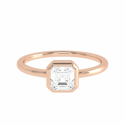 1/2 CT. Luminous Legacy Asscher Cut Bezel Set Solitaire Engagement Ring