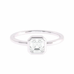 1/2 CT. Luminous Legacy Asscher Cut Bezel Set Solitaire Engagement Ring