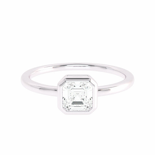 1/2 CT. Luminous Legacy Asscher Cut Bezel Set Solitaire Engagement Ring