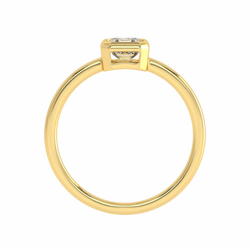 1/2 CT. Luminous Legacy Asscher Cut Bezel Set Solitaire Engagement Ring