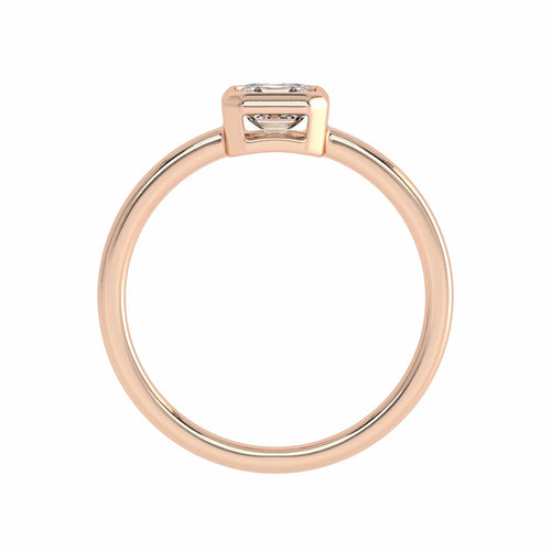 1/2 CT. Luminous Legacy Asscher Cut Bezel Set Solitaire Engagement Ring