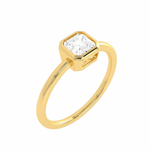 1/2 CT. Luminous Legacy Asscher Cut Bezel Set Solitaire Engagement Ring