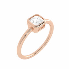 1/2 CT. Luminous Legacy Asscher Cut Bezel Set Solitaire Engagement Ring