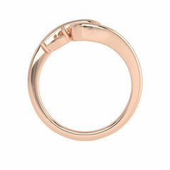 1 CT. Three stone Round and Pear bypass Lab created diamond Engagement Ring