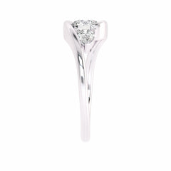 1 CT. Three stone Round and Pear bypass Lab created diamond Engagement Ring
