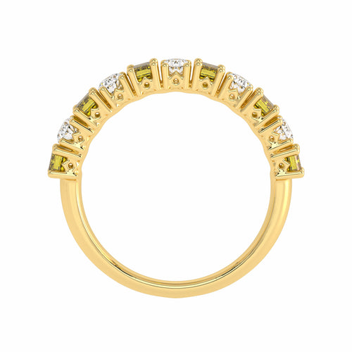 1 1/2 CT. Fancy Yellow Radiant Diamond Band Ring