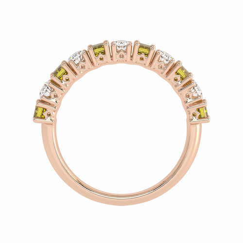 1 1/2 CT. Fancy Yellow Radiant Diamond Band Ring