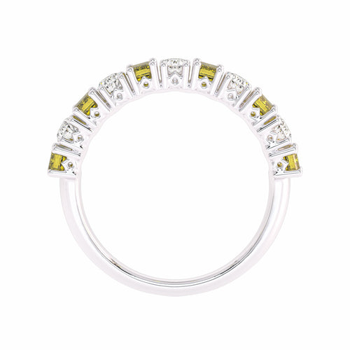 1 1/2 CT. Fancy Yellow Radiant Diamond Band Ring