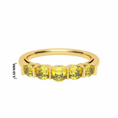 3/4 CT. Fancy Yellow Diamond Graduation Band Ring