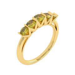 3/4 CT. Fancy Yellow Diamond Graduation Band Ring