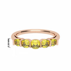 3/4 CT. Fancy Yellow Diamond Graduation Band Ring