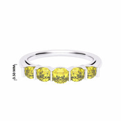 3/4 CT. Fancy Yellow Diamond Graduation Band Ring