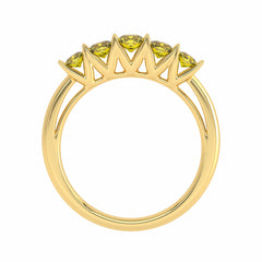 3/4 CT. Fancy Yellow Diamond Graduation Band Ring