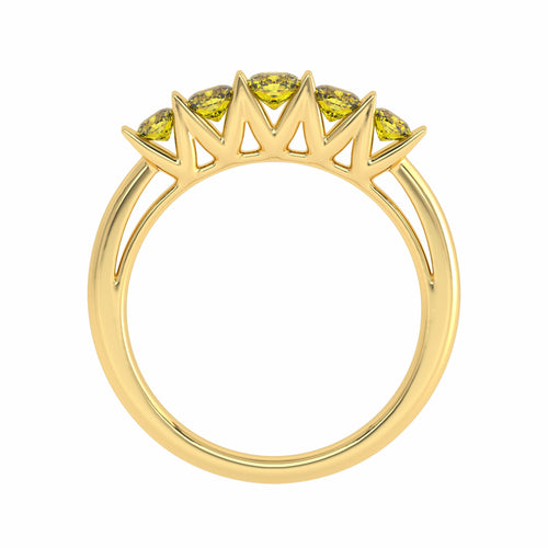 3/4 CT. Fancy Yellow Diamond Graduation Band Ring