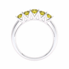 3/4 CT. Fancy Yellow Diamond Graduation Band Ring