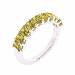 1 3/4 CT. Fancy Yellow Radiant Diamond Half Eternity Ring