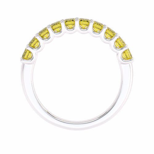 1 3/4 CT. Fancy Yellow Radiant Diamond Half Eternity Ring