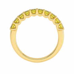 1 3/4 CT. Fancy Yellow Radiant Diamond Half Eternity Ring
