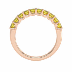 1 3/4 CT. Fancy Yellow Radiant Diamond Half Eternity Ring